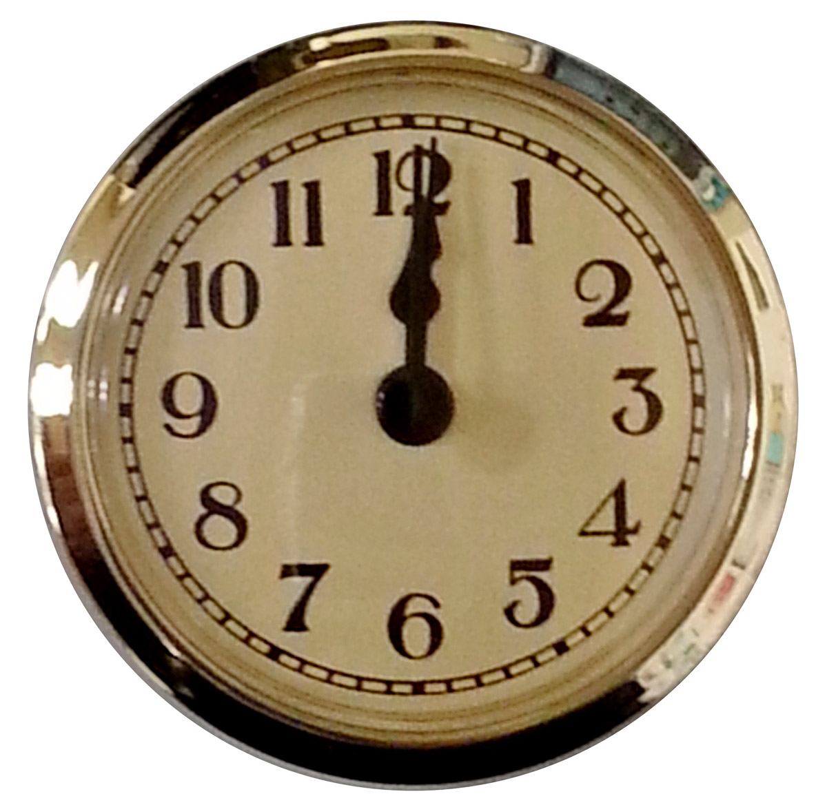 Clock Insert in Popular 1-7/16 Size Has an Easy-to-Read Arabic Dial and Glass Crystal 