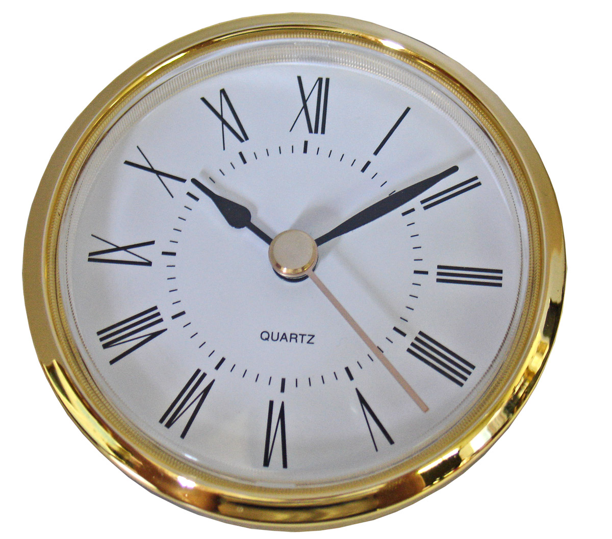 CLOCK FIT UP White Dial easy to read arabic #262 NEW, Insert 2 7/16" dia