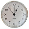 3-7/16″ Silver Clock Insert Movement