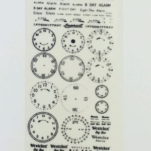 New 9" Adhesive White Paper Clock Dial with Arabic Numbers C-600 