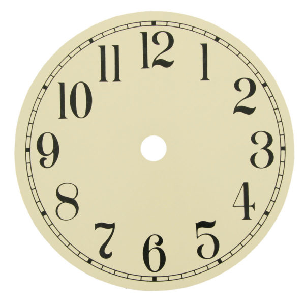 Ivory Styrene Clock Dial