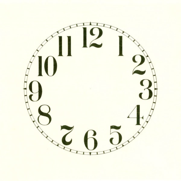 Paper Clock Dial – Arabic