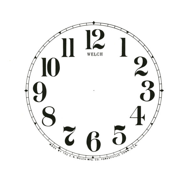 EN Welch Paper Clock Dial -Arabic