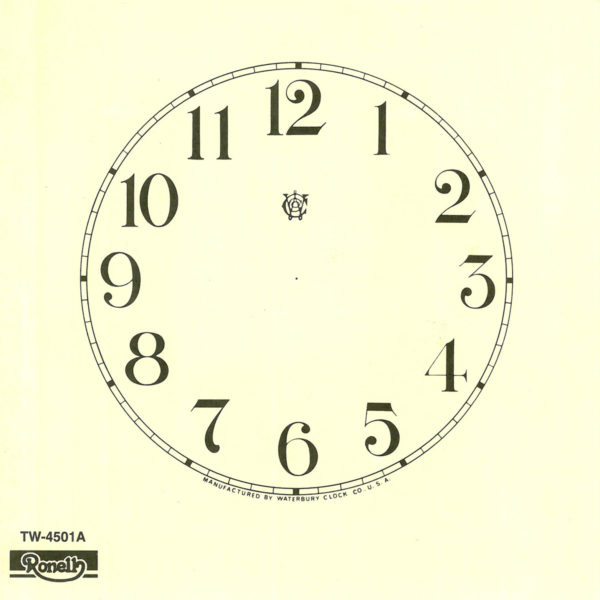 Waterbury Paper Clock Dial -Arabic