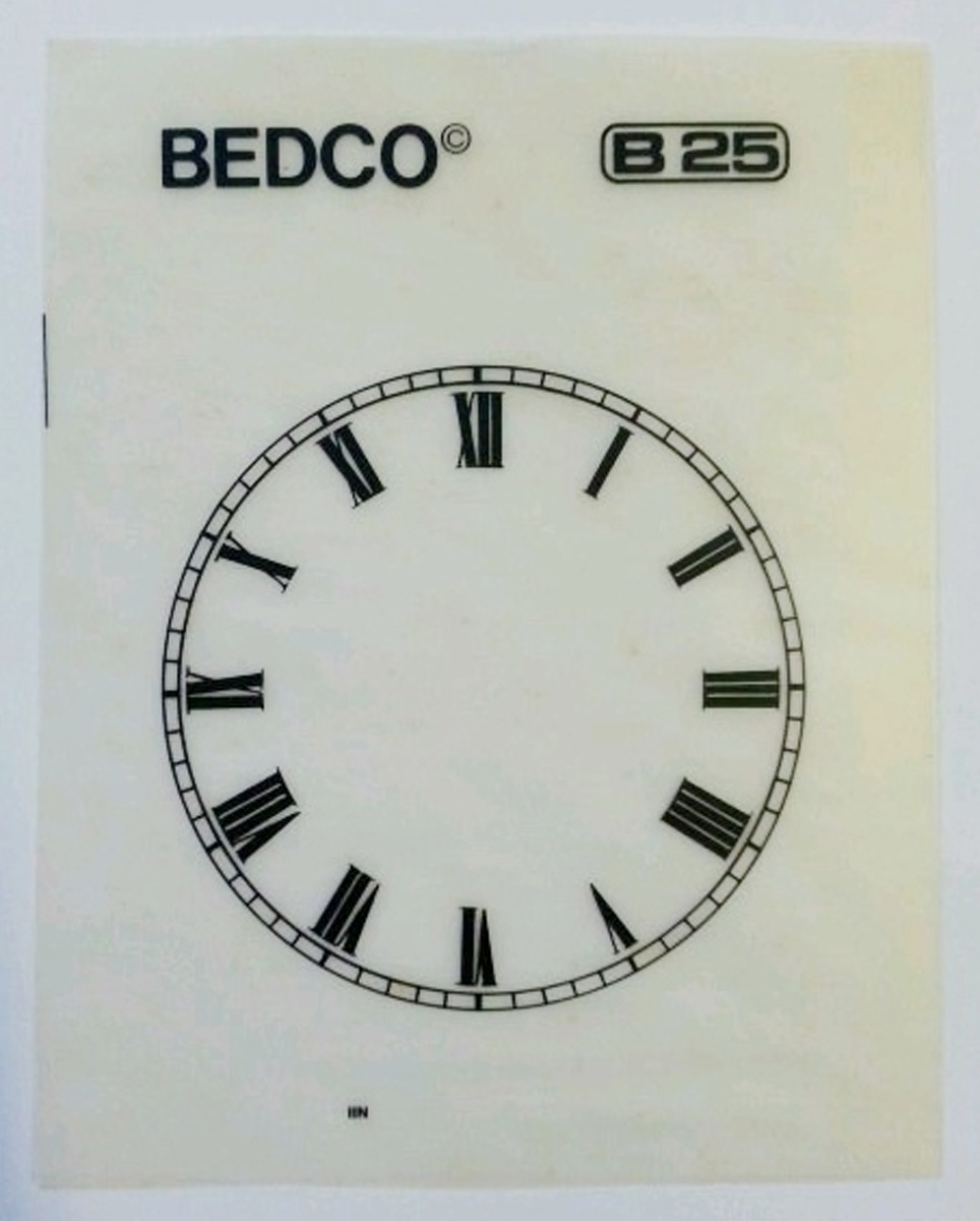 B-1 Second Bit Dials NEW Bedco Rub On Clock Dial Transfer 