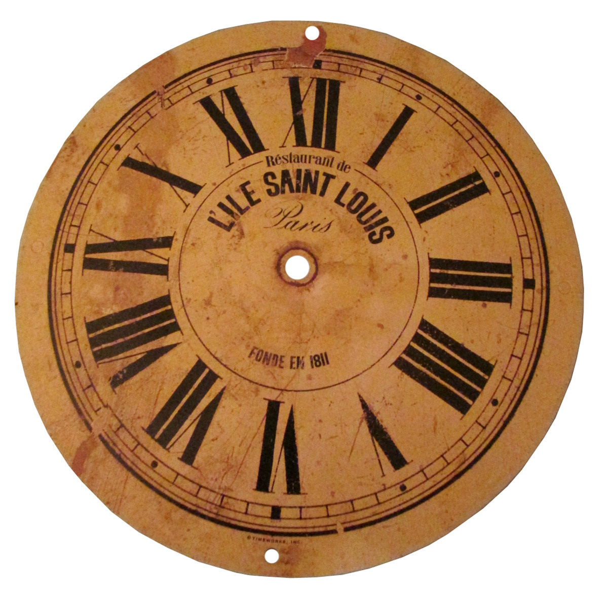 Antique 9 'Old World' Clock Dial - Antique Ivory - Ronell Clock Co.