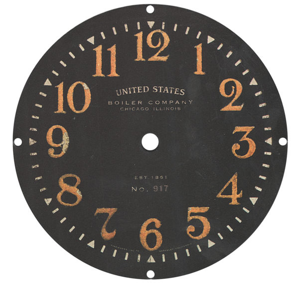 Black Vintage Clock Dial