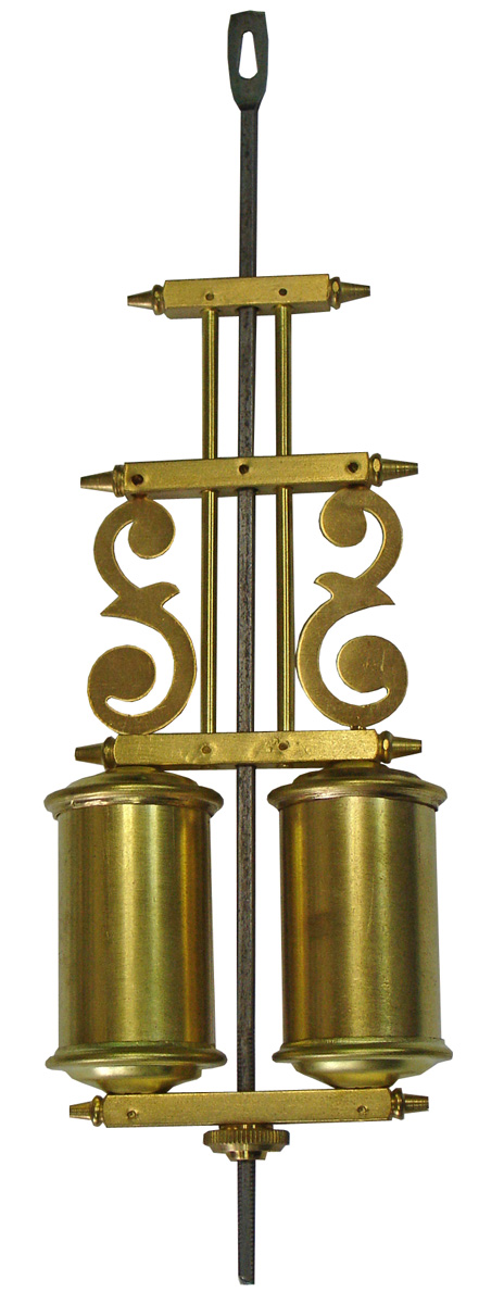 Double Barrel Mantle or Kitchen Clock Pendulum