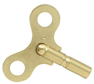 BRASS DOUBLE END WING KEY SIZE 6 KEY  3.75  MM  NEW MANTEL WALL CLOCK  PARTS 
