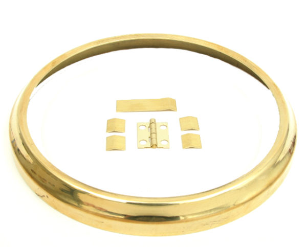 10-5-8 Unassembled Brass Bezel with Hinge & Glass Tabs