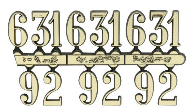 Arabic Numerals 3,6,9,12 – 1-2