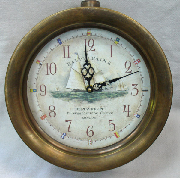 Large Timeworks Double Sided Nautical Style Hanging Wall Clock-1