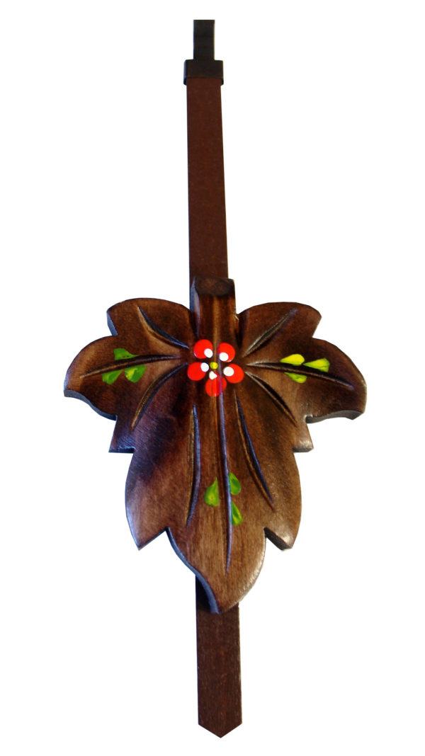 Maple Leaf Cuckoo Clock Pendulum with Flowers – 2.5 (62mm)-1