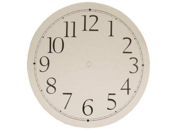 New Adhesive 9 Round White Paper Clock Dial – Closeout-1