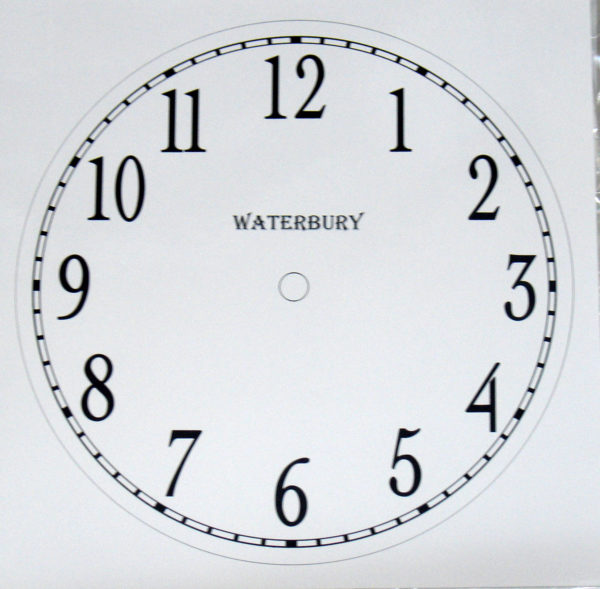 Self Adhesive White Trademark Clock Dial-1