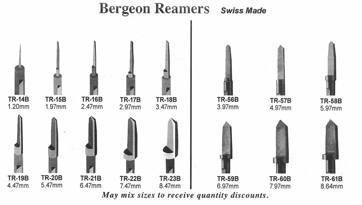 Swiss Made Bergeon Reamers - Ronell Clock Co.