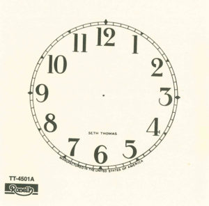Seth Thomas Clock Dial